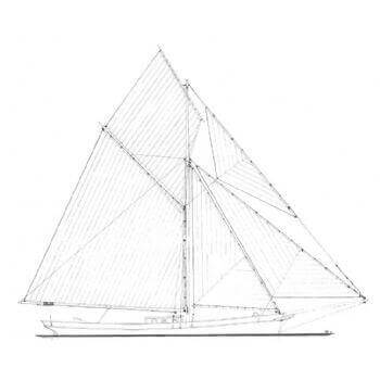 Cutter Rig SY29 Static Sail Plan