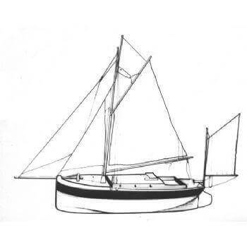 Barge Yacht MM902 Static Sail Plan